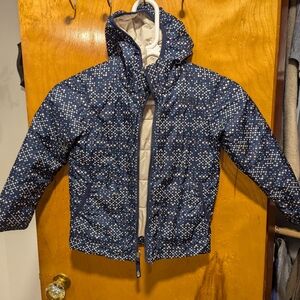 North Face girls jacket size 2 Years Reversible Blue Sparkle